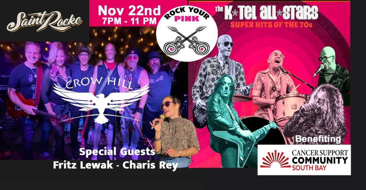 ROCK YOUR PINK EVENT feat. The K-TEL ALL-Stars, Crow Hill Band, Special guests Charis Rey & Fritz Lewak